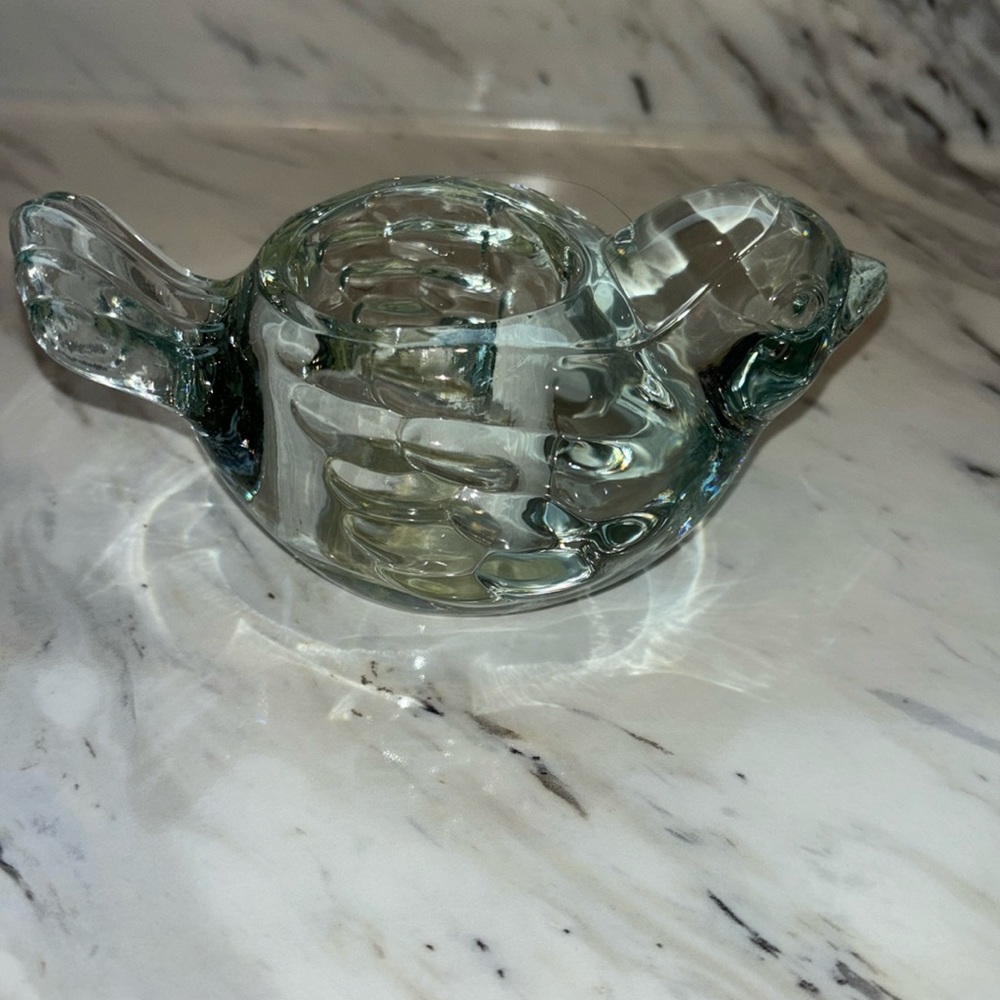 Indiana Glass bird votive tea light holder